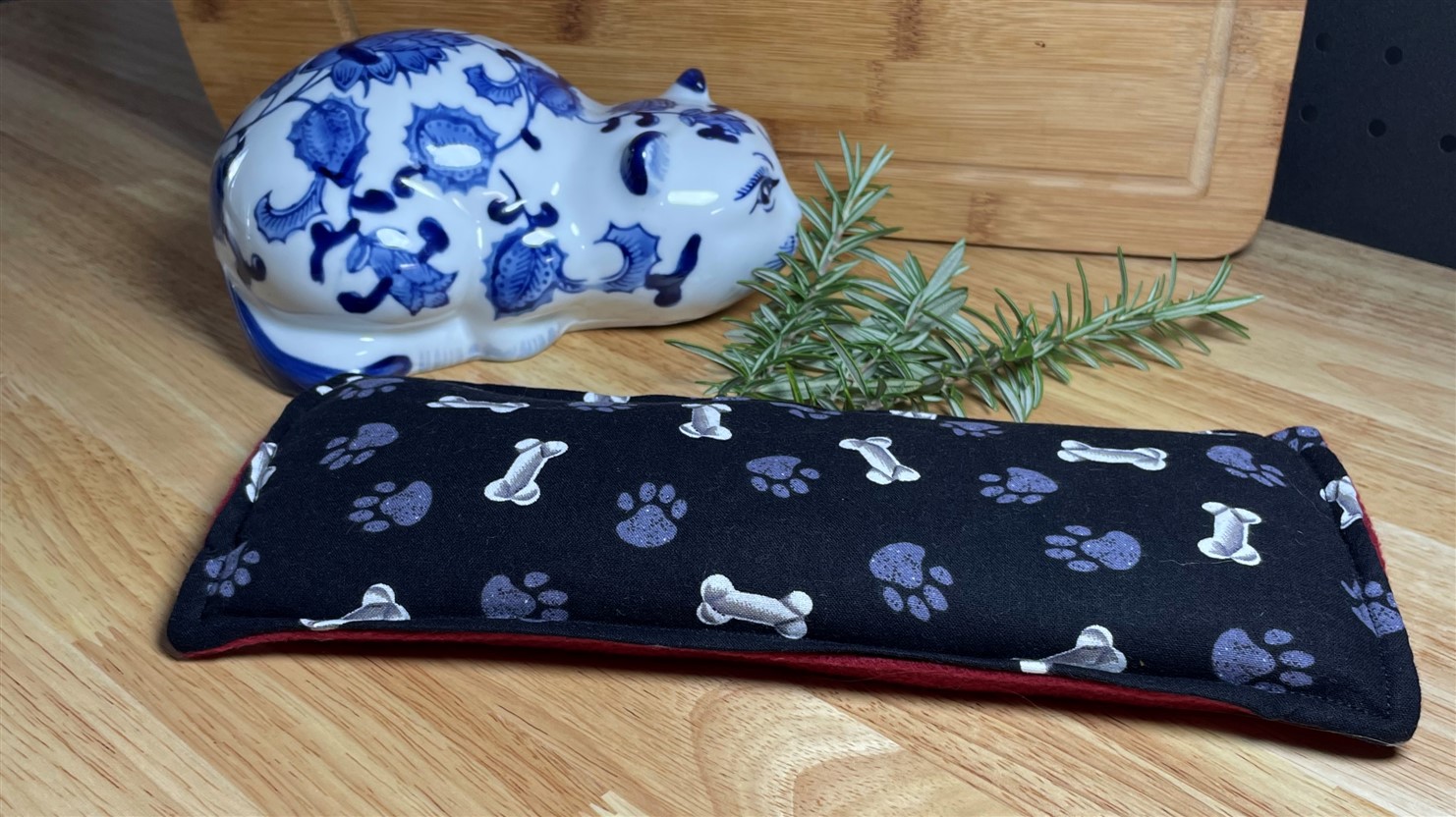 Dog Bones Themed Fabric Small Rice & Lavender Heat Pack