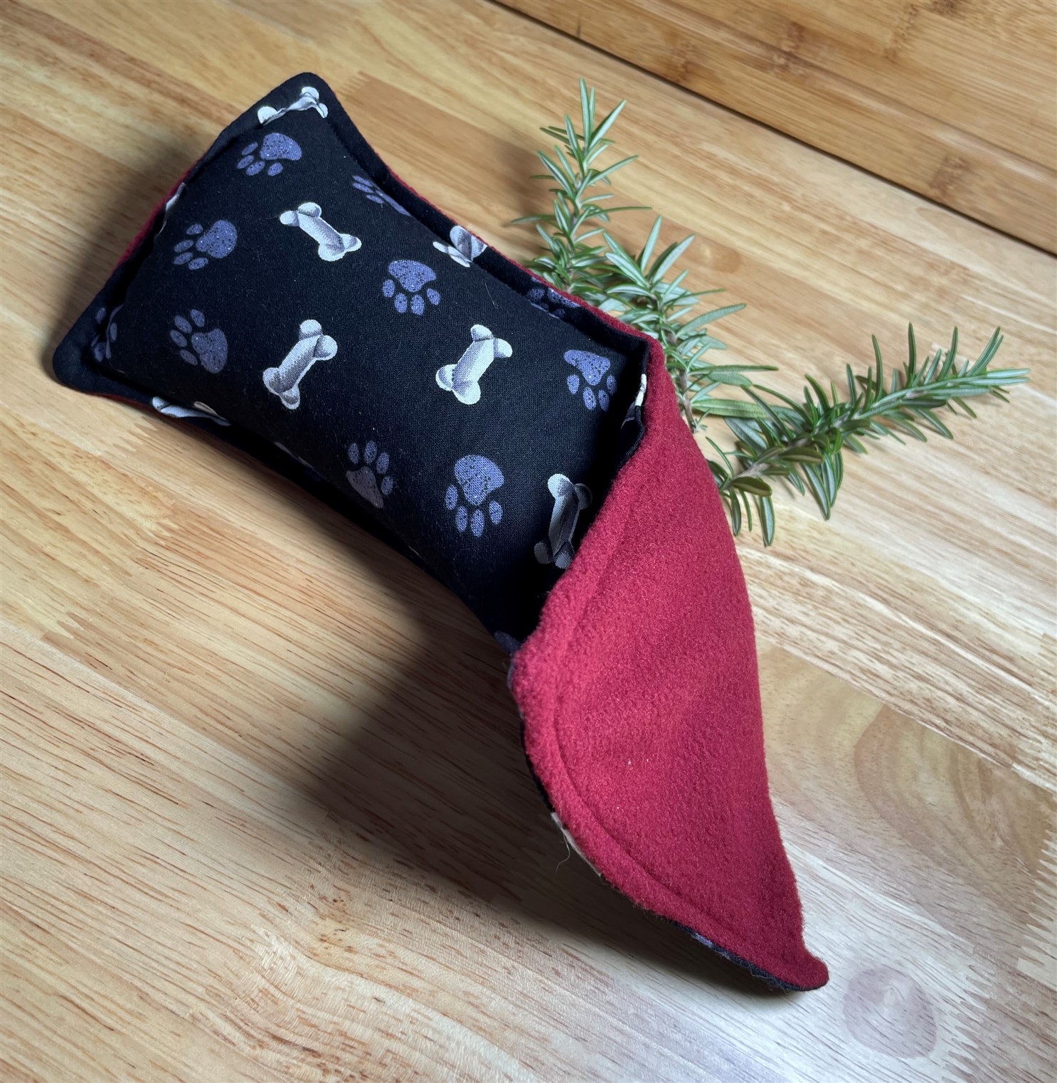 Dog Bones Themed Fabric Small Rice & Lavender Heat Pack