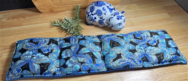 Blue Butterflies Themed Fabric Rice & Lavender Heat Pack