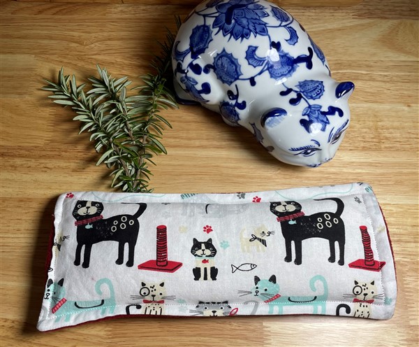 Cats Themed Fabric Small Rice & Lavender Heat Pack